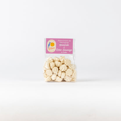Assortiment de Meringues Lavande et Rose Sauvage du Québec